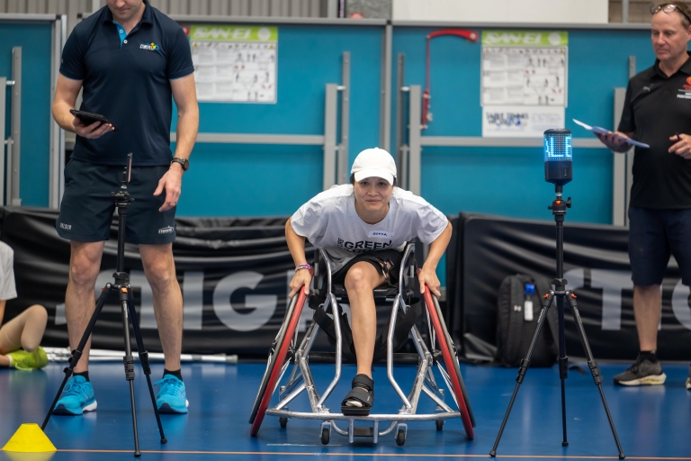 Participant trialling out