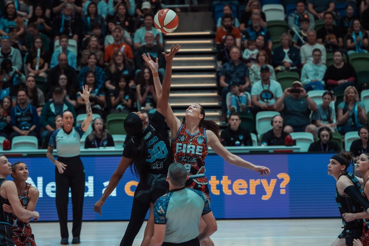 WNBL players for Canberra Capitals and Townsville Fire at AIS Arena