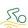 A person swimming freestyle