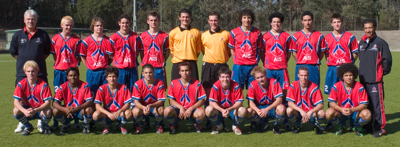 AIS Men's Football program team photo 2004