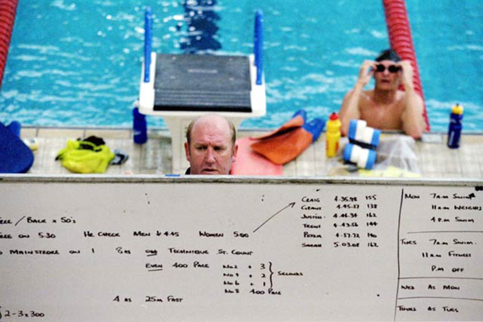 AIS swimming training Mark Reagan (coach) and Justin Norris