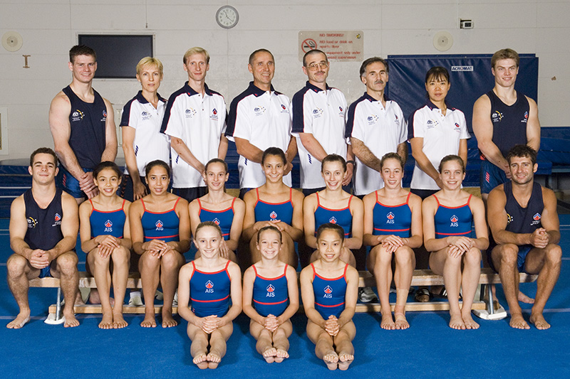 AIS Gymnastics program team photo 2006