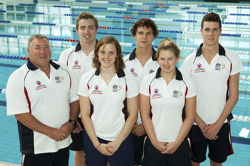 AIS Paralympic AWD Swimming Program men's team photo 2011