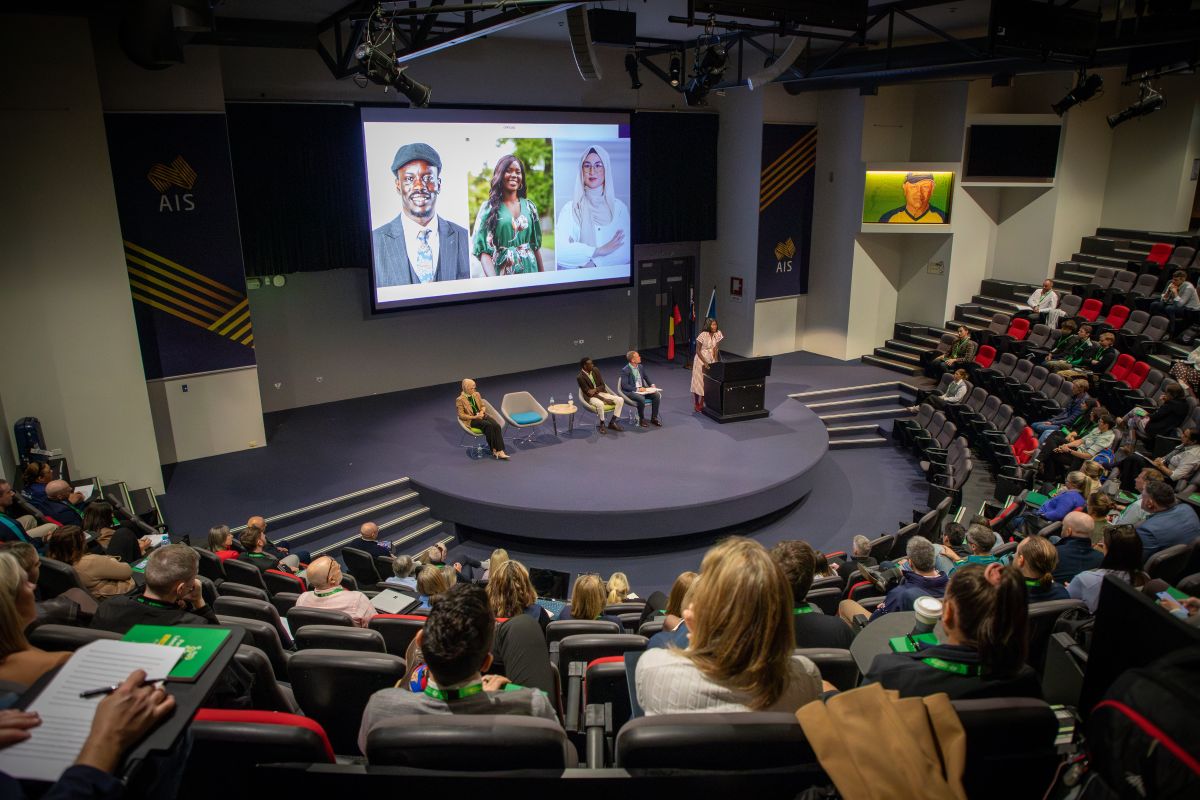 Participation leaders from across Australian sport in the AIS theatrette for the Participation Leaders Network (PLN) conference.