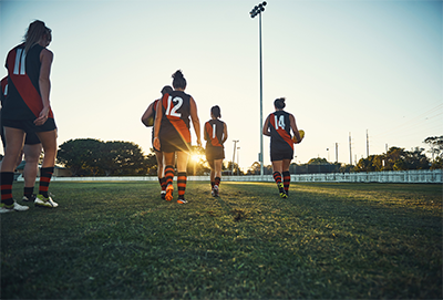 C4S-image-a group of young women out on the field for a game of Australian Football - AFL