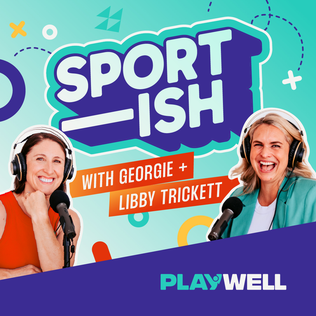 Tile with Libb and Georgie Trickett plus Sportish and Play Well logos.