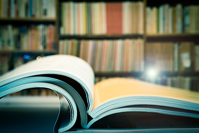 An open book displaying its pages