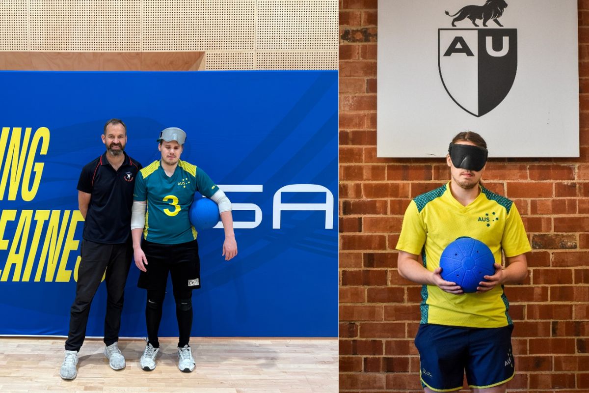 Goalball player Isaiah Muller is the inaugural recipient of the AIS and AUSF Sports Scholarship.