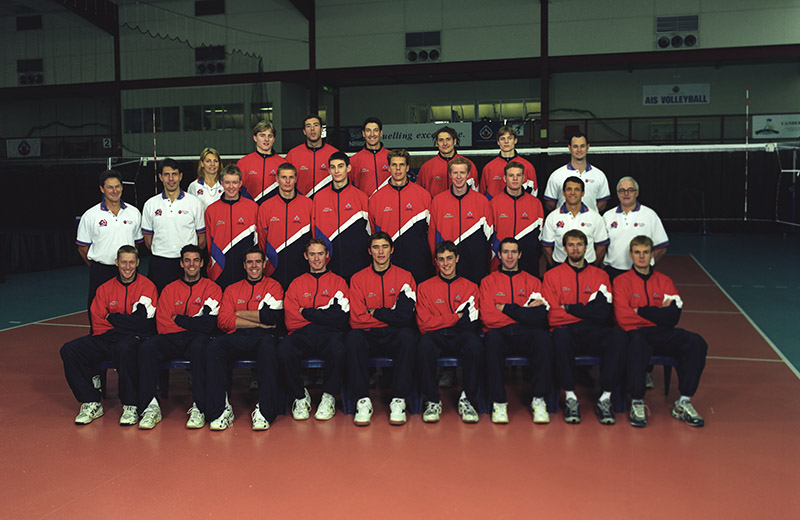 AIS Volleyball team men photo from 2002