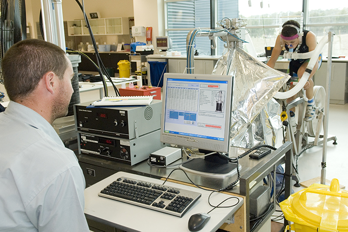 AIS Men's Road Cycling - Marc Quod PhD scholar (Physiology) testing on Matt King (NTIS) 2007