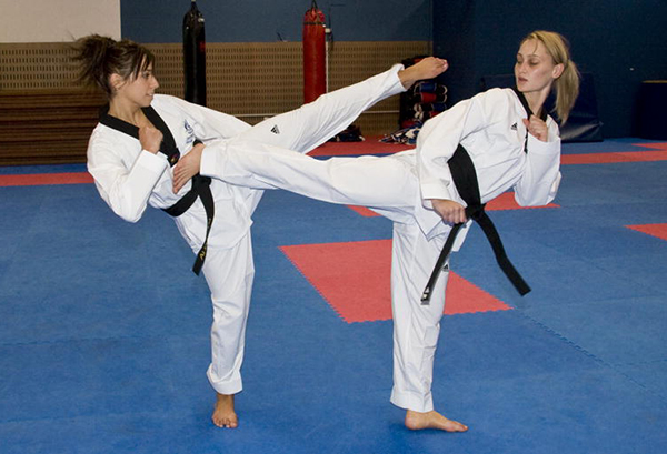 Athletes training in the AIS Combat Centre