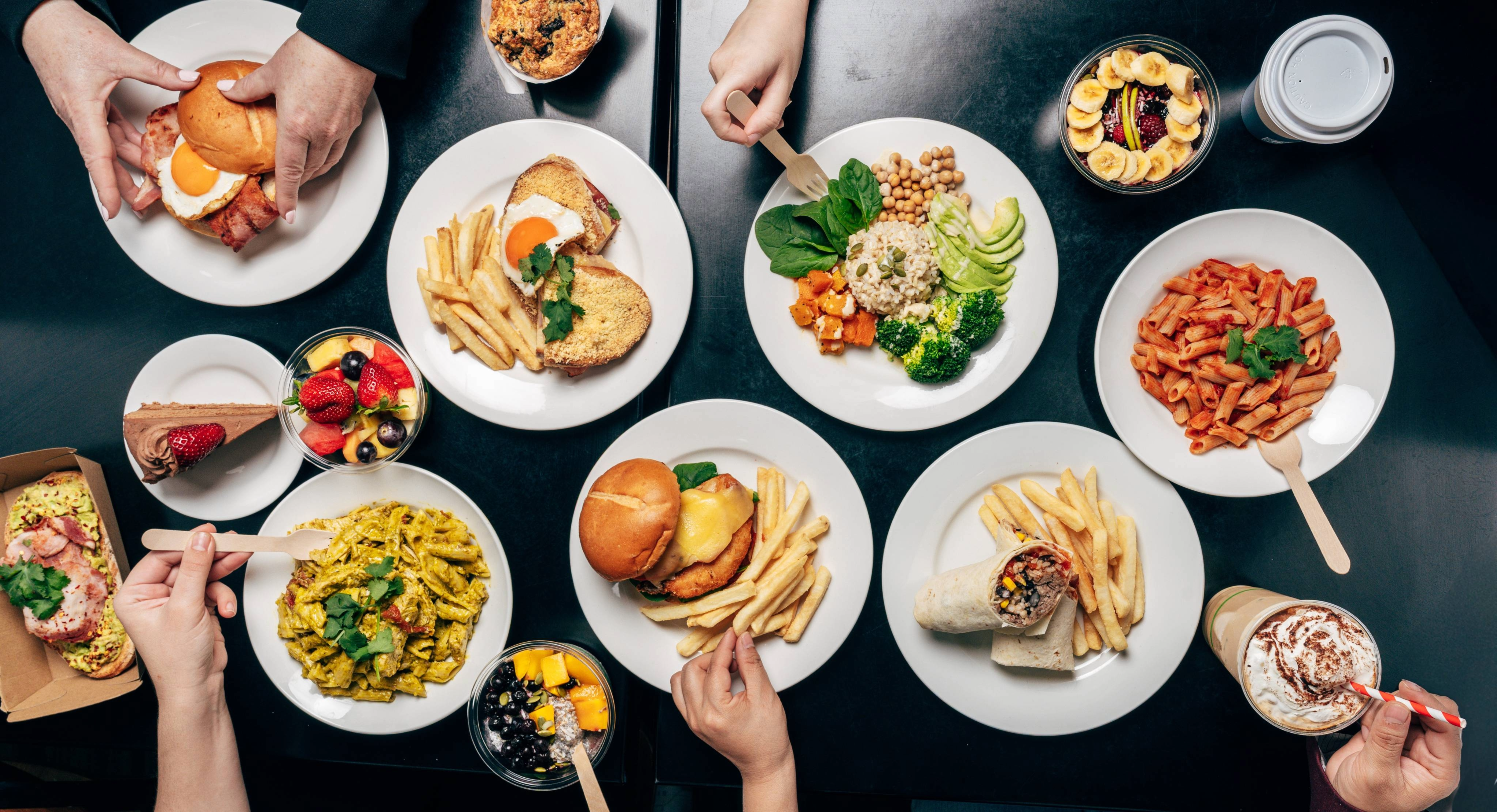 Image of an array of food on a plate