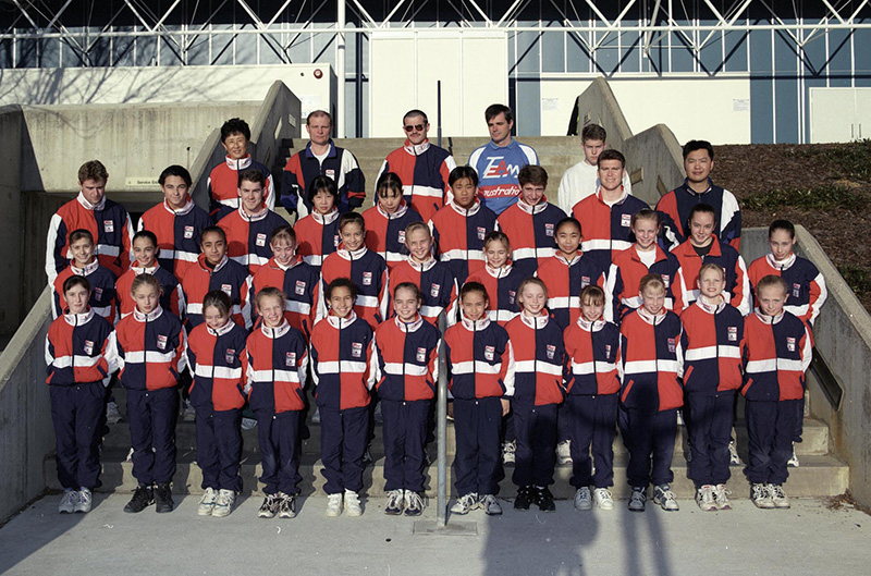 AIS Gymnastics program team photo 1997