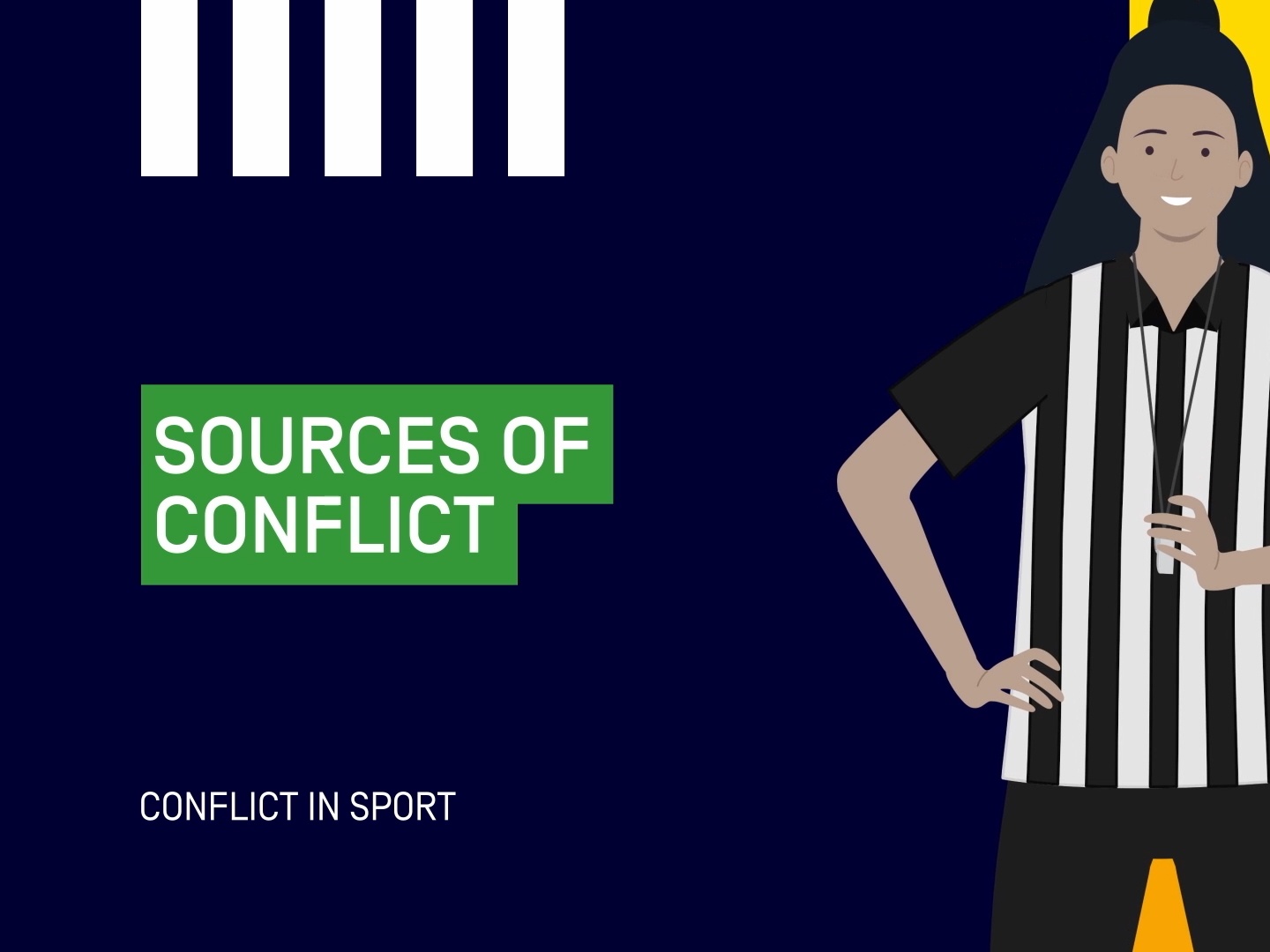 Basketball referee interacting with players and coaches during a game, representing sources of conflict in officiating