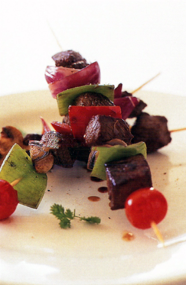 HINT: A good carbohydrate partner for this meal is rice. Alternatively, remove the skewers and wrap each kebab in a roll or pita bread