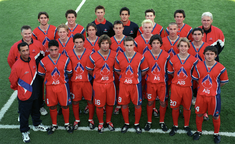 AIS Men's Football program team photo 2003