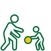 family playing basketball