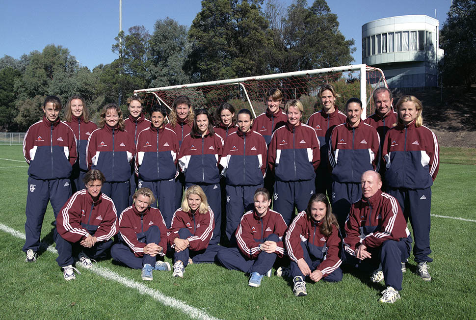 AIS Women's Football program team photo 1999