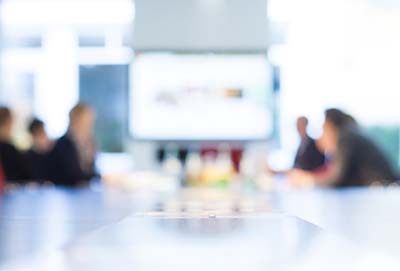 Businesspeople at a boardroom table