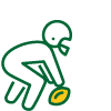 A graphic of a person playing American Football