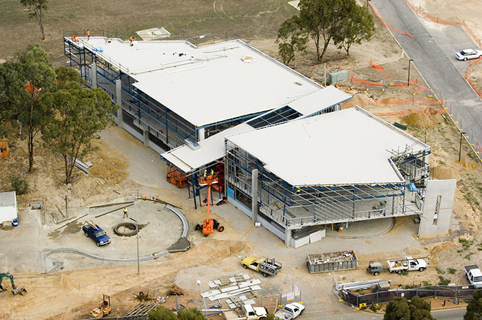 Aerial view of SDEC under construction 2006