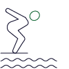 Icon of a swimmer about to dive into the water