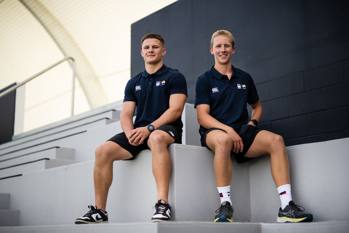 QUT-AIS Scholarship recipients Ilan Cloete (left) and Samuel Forbes (right).