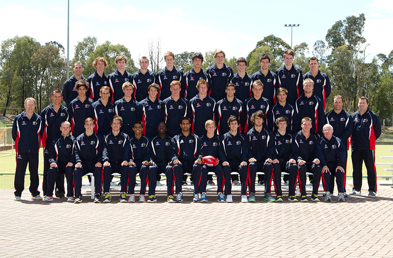 AIS AFL team photo from 2012-13
