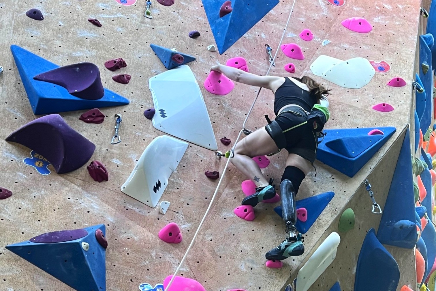 Para-climber Sarah Larcombe