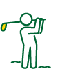 Golfer taking a golf shot